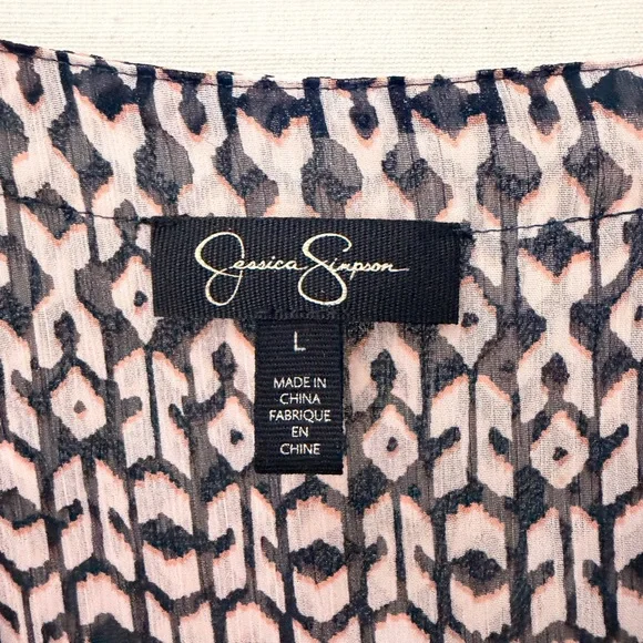 Jessica Simpson long sleeved print blouse - Picture 2 of 5